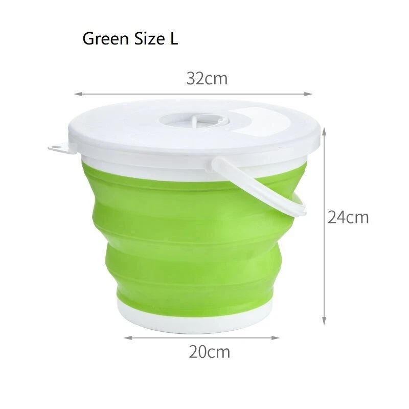 Hedo Faltbarer Silikon Eimer, Falteimer, Putzeimer 10L mit Deckel platzsparend - Bild 2 von 4