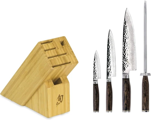 Shun Premier - 5 Pc. Starter Knife Block Set TDMS0512 retail box