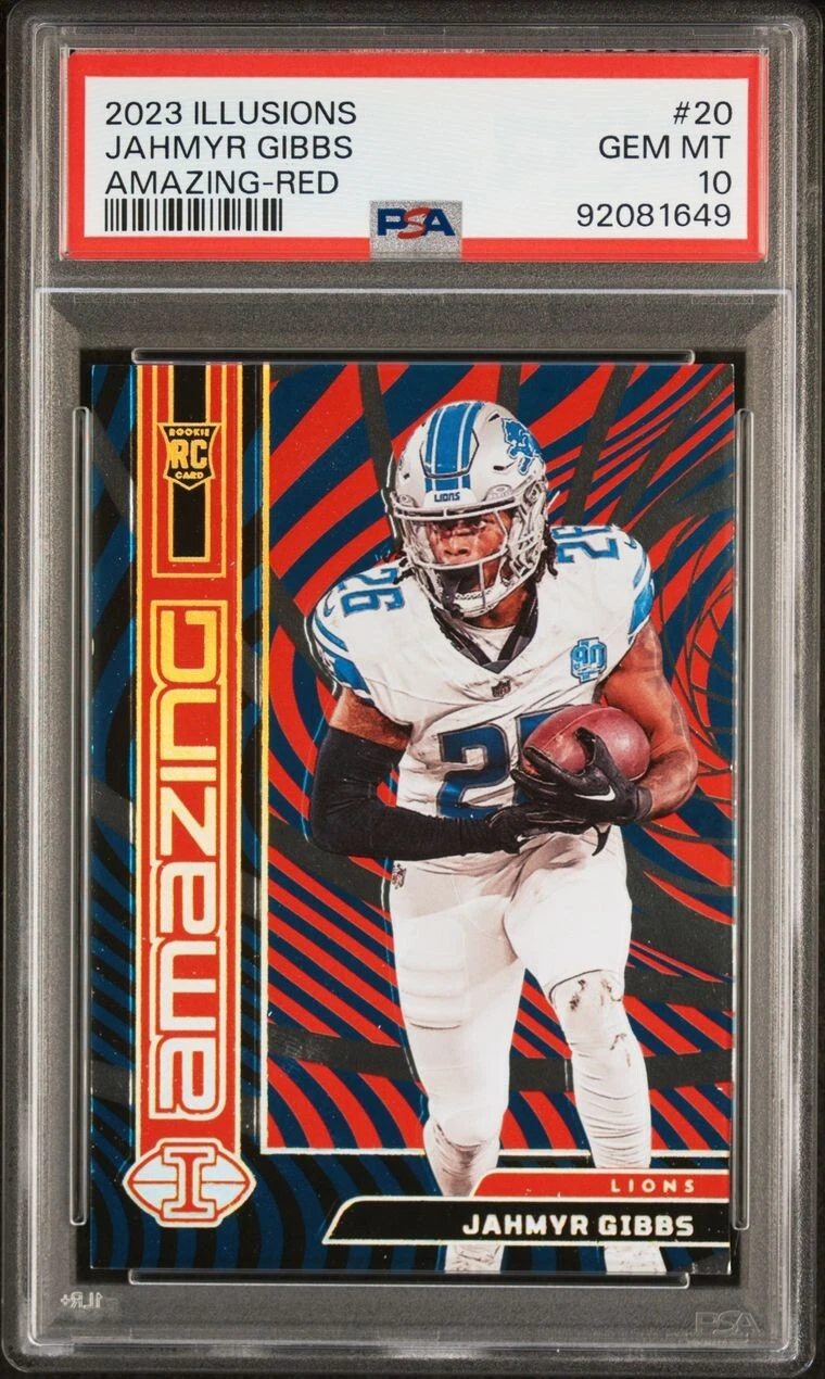 Jahmyr Gibbs Panini Illusions Amazing #20 Red