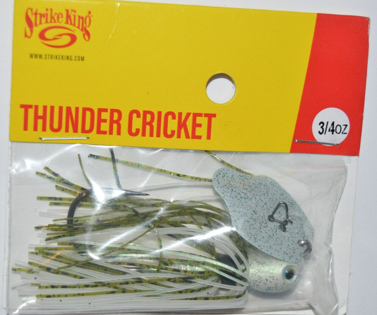 strike king thunder cricket bladed bass vibrating jig 3/4oz olive shad
