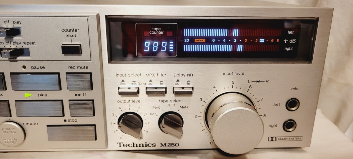 vintage technics RS-M250 cassette deck, TESTED, WORKS