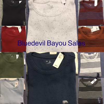 Haut Thermique à Manches Longues GAP Homme - Rayé Rouge Clair - Taille S - Neuf Avec étiquettes