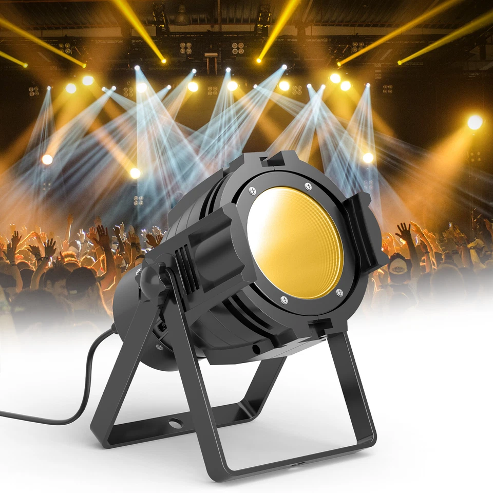 100W COB LED Par Light DMX Audience Blinder Light Warm Cool White Stage DJ Light - Image 2 of 4