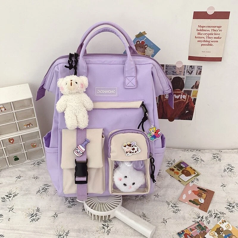 Women Waterproof Candy Colors Backpacks Fancy High School Bags eBay