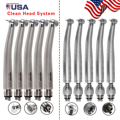 1-5X Dental High Speed Push Turbine Handpiece 4Hole /Quick Coupler fit NSK st