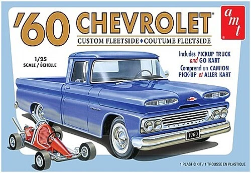 AMT 1960 Chevy Custom Fleetside Pickup with Go Kart Plastic