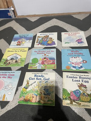 Vintage First-Start Easy Reader Books Lot Of 9 Kindergarten 1st 2nd Grade