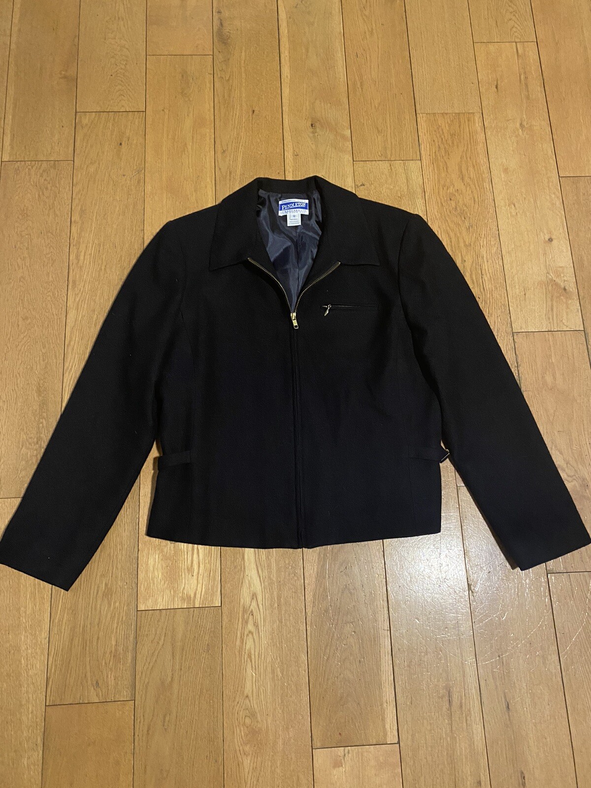 Pendleton Black Classic Wool Over Coat Womens Siz… - image 1