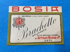 KINGDOM OF ITALY LABEL ATTILIO BOSIA & SONS SPARKLING WINE BRACKET RODS.++