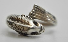 Dolphin ring four dolphins ocean seas pinky band sterling silver women Size   6