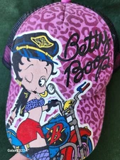 BETTY BOOP MOTORCYCLE MESH TRAKER HAT SNAPBACK UNISEX NEW W/ TAG