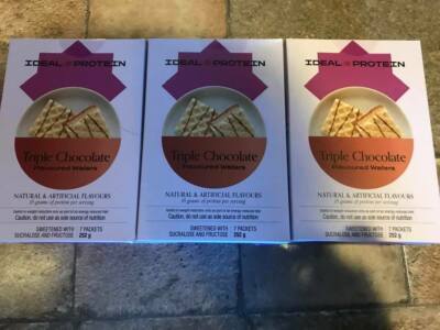 Ideal Protein 3 boxes of Triple Chocolate Wafers BB 04/30/27 FREE Ship