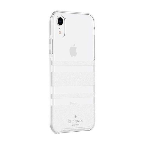 Kate Spade New York Phone Case Compatible with iPhone XR White Glitter Charlotte - Photo 4 sur 5