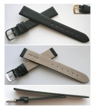 ECHTLEDERUHRBAND Business Sp Schwarz Matt Auswahl: 8, 10, 12, 14, 16, 18, 20 mm