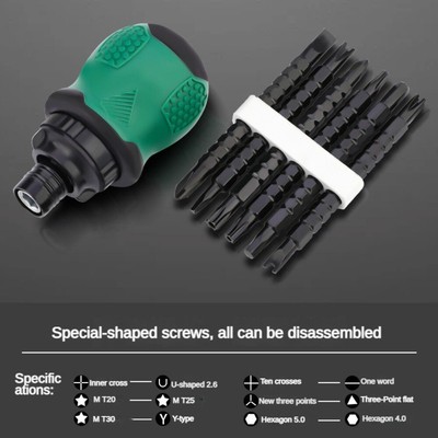 Telescopic Cross Groove Drill Screwdriver Ratchet Screwdriver Set 13 in ...