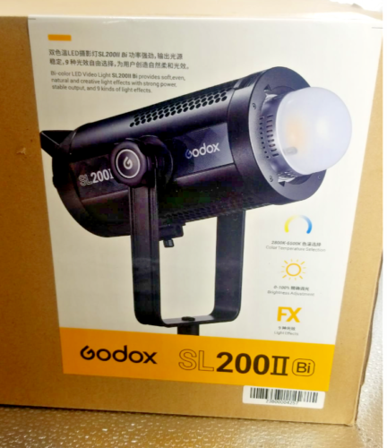 Lumière vidéo DEL bicolore neuve Godox SL-200II 2800-6500K - Photo 1/3