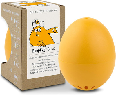Beepegg Basic Orange   Egg Timer for Boiling Eggs   Musical Egg Cooker for Soft,