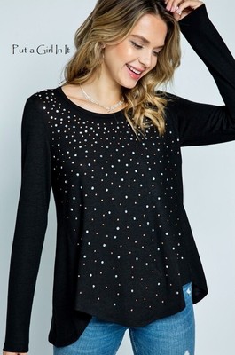black and silver tunic top