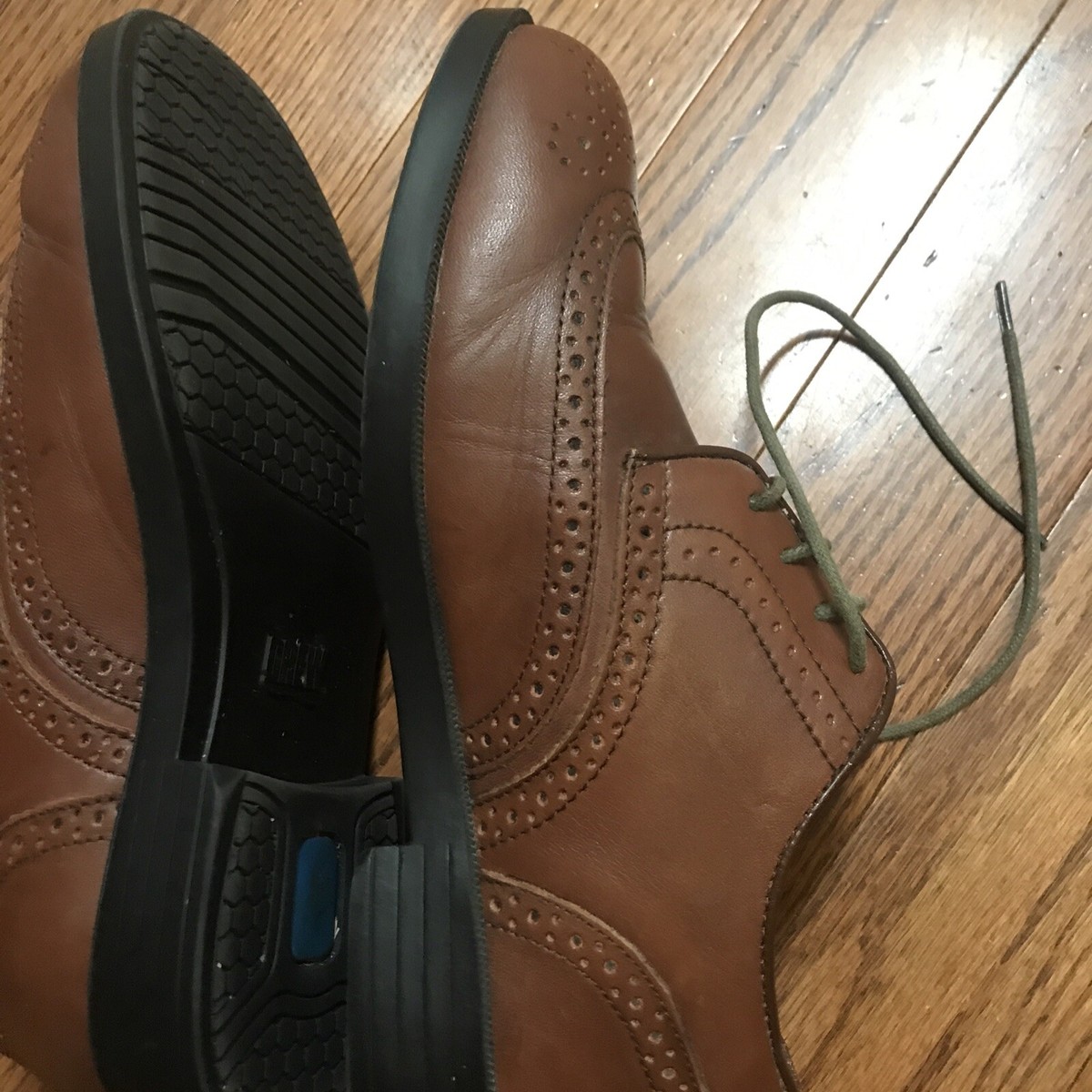 Drew “Clayton” leather brown mens dress shoes wingtip size 