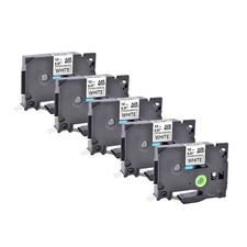 5 PK TZ-S TZe-S231 Black on White Strong Adhesive Label Tape for Brother P-touch