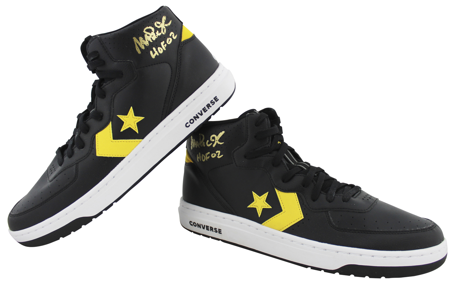 Magic Johnson Autographed Signed Lakers "HOF 02" Converse Rival Mid Size 13 Shoes With Box Beckett 