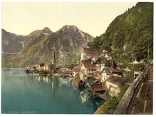 8" x 10" Photo 1890 Hallstatt, Upper Austria, Austro-Hungary