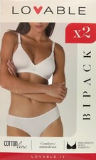 N.2 REGGISENO LOVABLE COTTON LINE senza FERRETTO in COTONE Comfort e naturalezza