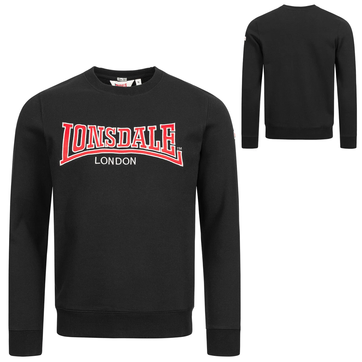 Sweatshirt Homme Lonsdale Beickerton – Coupe Slim Fit, Design Contrasté, Confort Exceptionnel