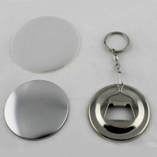 100pcs/Set 2" 58mm Bottle Opener Key Chain Button Badge Parts DIY Maker Supplies
