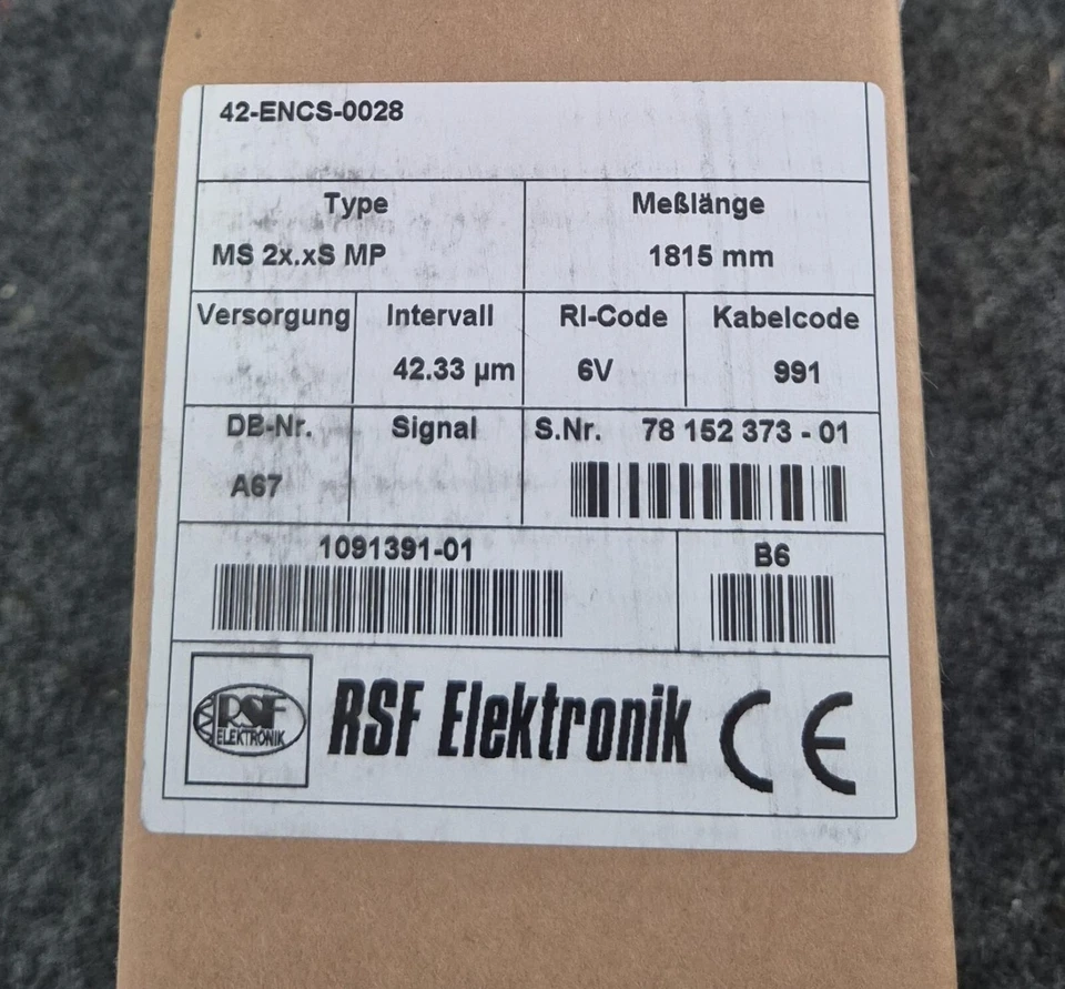 NEU - RSF Elektronik MS 2x.xS MP 1815mm 6V Linear Encoder Scale Actuator Stage - Bild 3 von 4