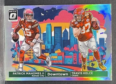 2024 Donruss Optic Dual Downtown! Patrick Mahomes II and Travis Kelce SSP