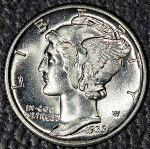 1940-D Mercury Dime, Gem BU, Full Bands