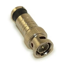 BNC/RG59 Compression Connector for Quad Shield RG6 Coax Cable  each