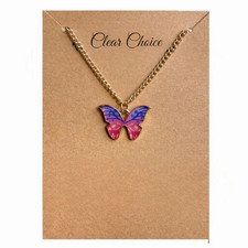 Cute Butterfly Pendant Necklace Jewelry Gifts For Women  Girls