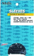 Malin Double Sleeve, Black 300-480lb, 1/16" ID, 50 pk