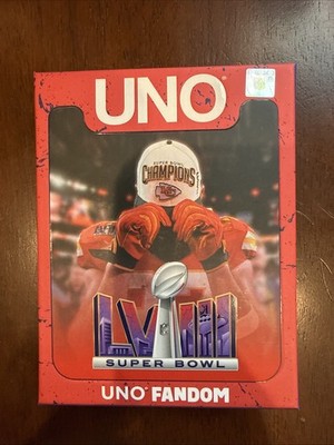 UNO KANSAS CITY CHIEFS NFL Super Bowl LVIII Fandom Card Game 2024 Champs.