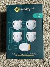 Safety 1st Adhesive Magnetic Lock System for Cabinets Drawers - 4 Locks / 1 Key