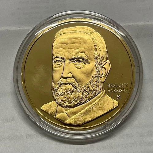 1973 FM STERLING SILVER 41 GRAM PROOF PRESIDENTIAL COIN = 1.2 OZ ASW- HARRISON