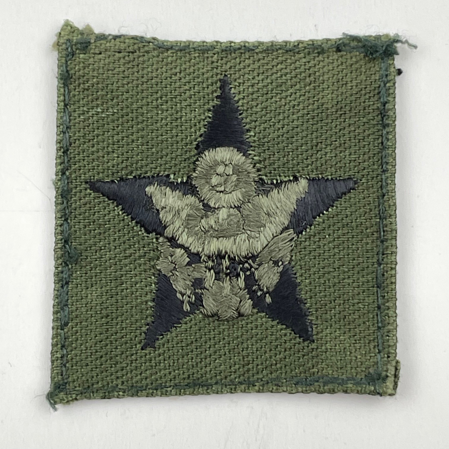 U.S. Army General Staff Officer OD Subdued Branch Insignia Collar Patch - Lot 4