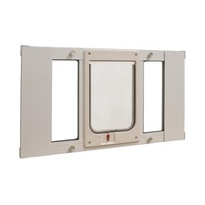 Ideal Pet Products Aluminum Sash Window Pet Door, Adjustable to Fit Window Wi...