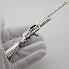 Vintage Italian Handmade Genuine Silver LARGE & Rare Rifle Decorative Figurine