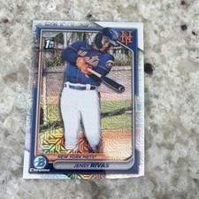Topps 2024 Bowman Chrome Mojo Refractor Jensy Rivas Mets Card #BCP-251
