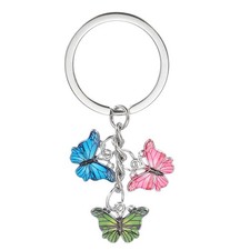Cute Butterfly Keychains for Women Aesthetic Keychain -Pink Blue Green