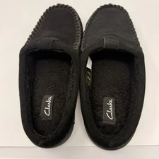 Clarks Men's Slippers Suede Sherpa Lined House Shoes Mens Indoor Outdoor Sz 10