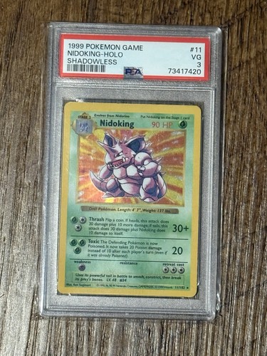 Nidoking (Shadowless) graded PSA 3 for sale on eBay
