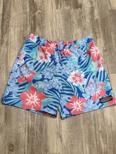 Vineyard Vines Boy's Printed Chappy Beach Trunks Sz L Floral Tide Blue NWOT