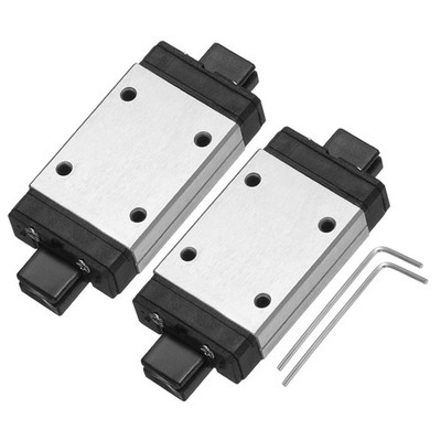 2Pcs MGN7H Linear Bearing Sliding Carriage Block with Mini Guide and Wrench