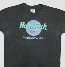Vintage Hard Rock Cafe Shirt Mens XL Black Washington DC Faded Made in USA
