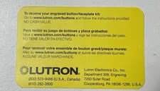 Lutron RRD-W6BRL- RadioRA 2 Wall-Mount Designer Keypad,