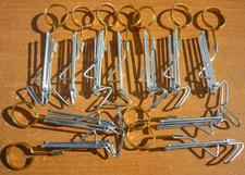 (11) Vintage Conso 4 Prong 2-1/2" Pleater Ring Hooks Drop Curtain Drapery Hooks